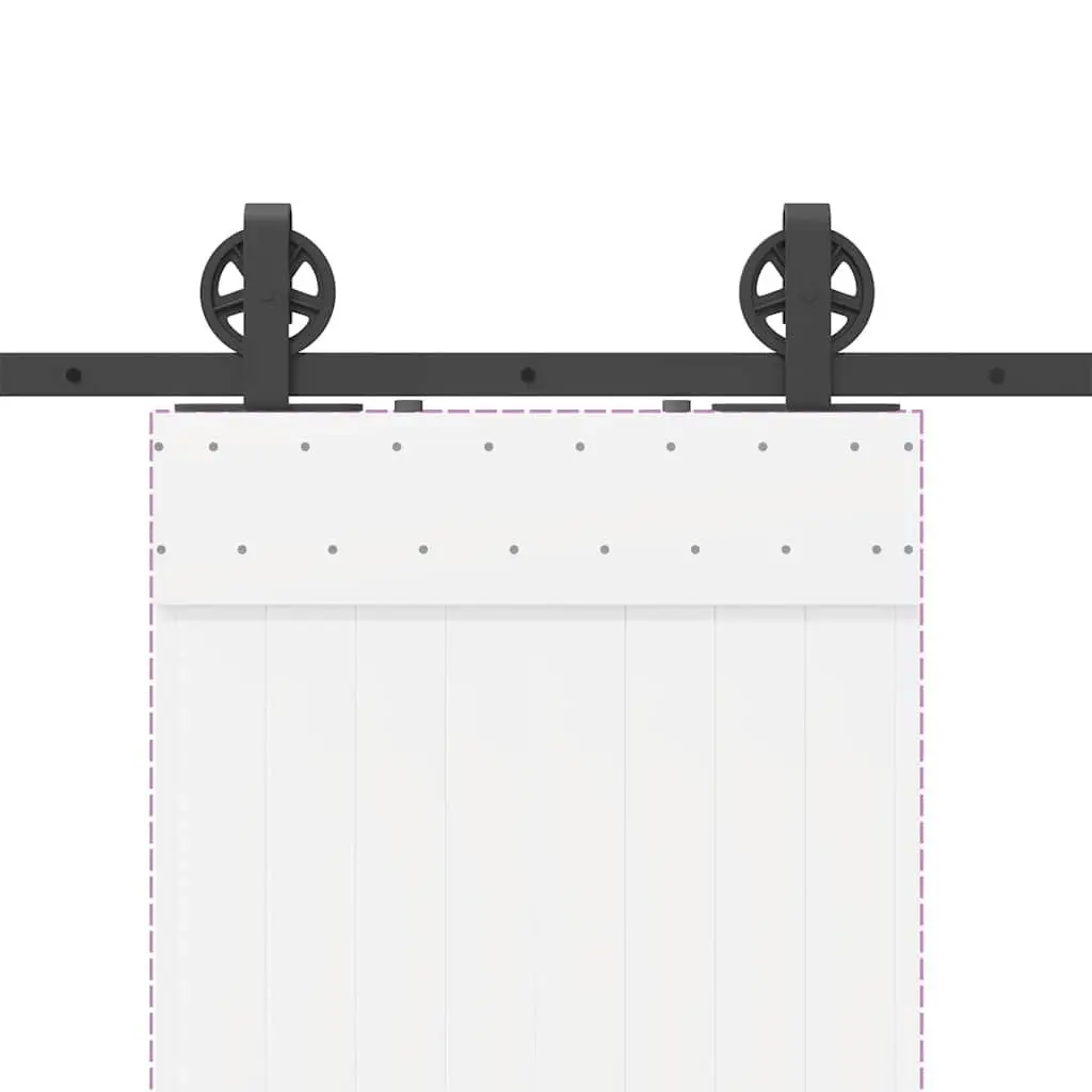 Sliding Door Hardware Kit 183cm Steel Track Rail System Floor Guide Barn Door