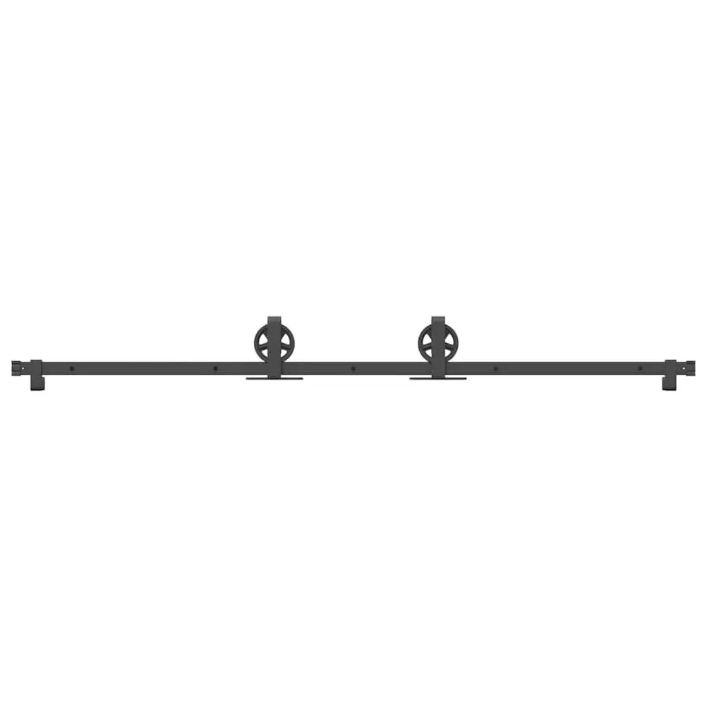 Sliding Door Hardware Kit 200cm Steel Track System Barn Door Floor Guide