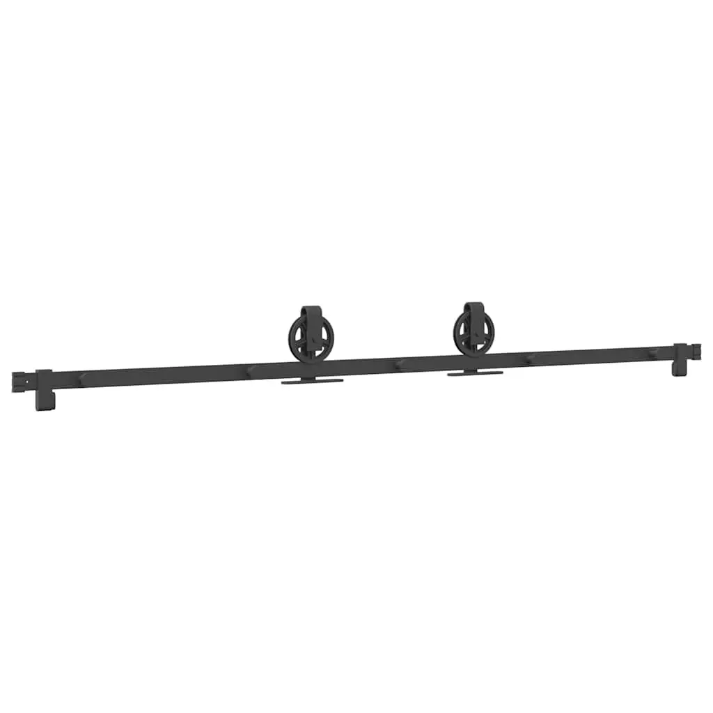 Sliding Door Hardware Kit 200cm Steel Track System Barn Door Floor Guide