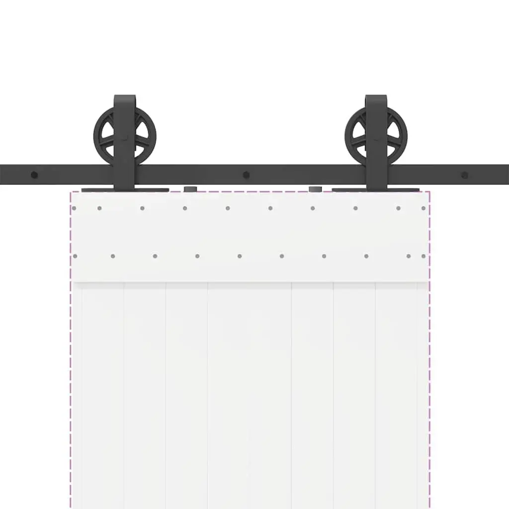 Sliding Door Hardware Kit 200cm Steel Track System Barn Door Floor Guide