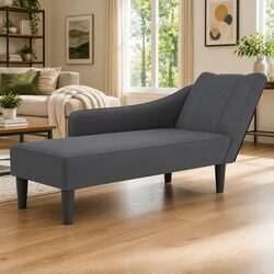 Dark Grey Chaise Lounge Sofa for Multiple Spaces