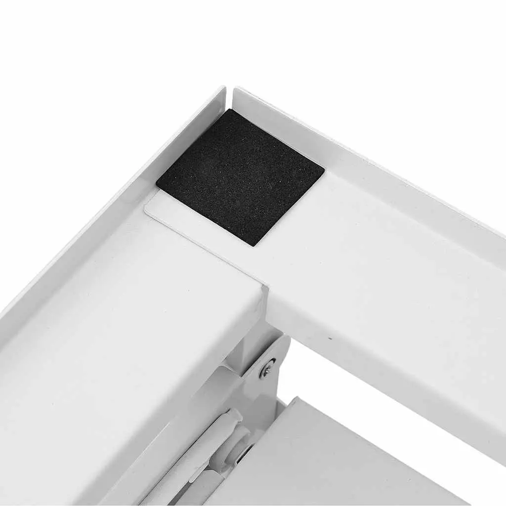 Washing Machine Pedestal Steel Frame White with Pull-Out Storage Shelves