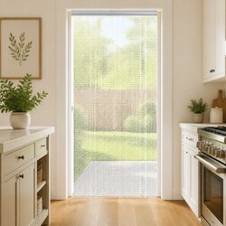 Chain Door Fly Screen 80x212 cm Silver Aluminium Insect Barrier Curtain