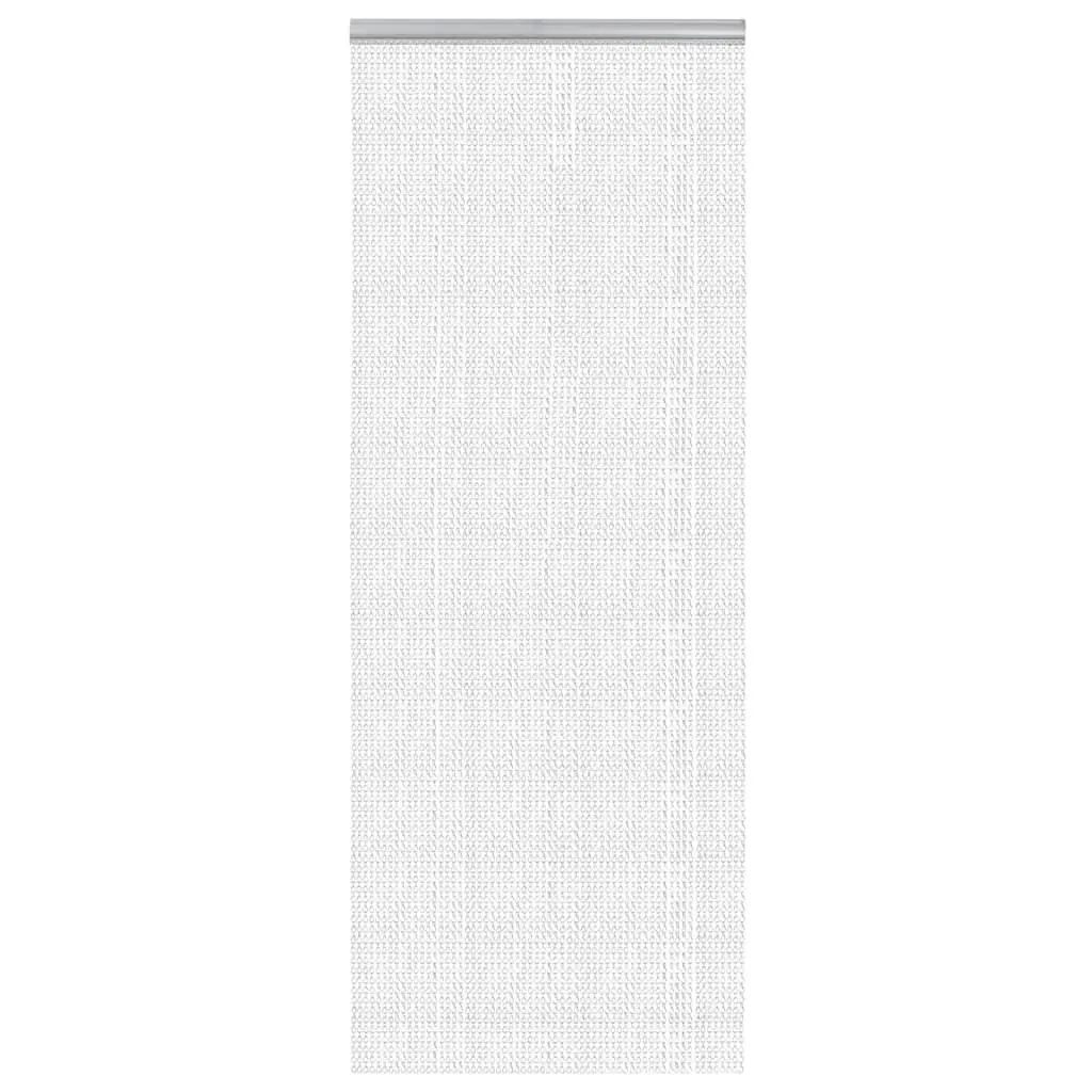 Chain Door Fly Screen 80x221 cm Silver Aluminium Adjustable Insect Curtain