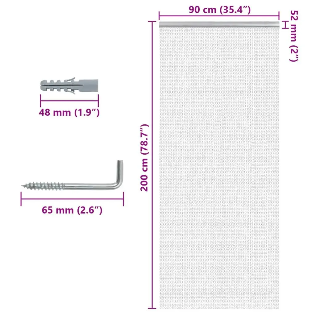 Chain Door Fly Screen for Home Use 90x200cm