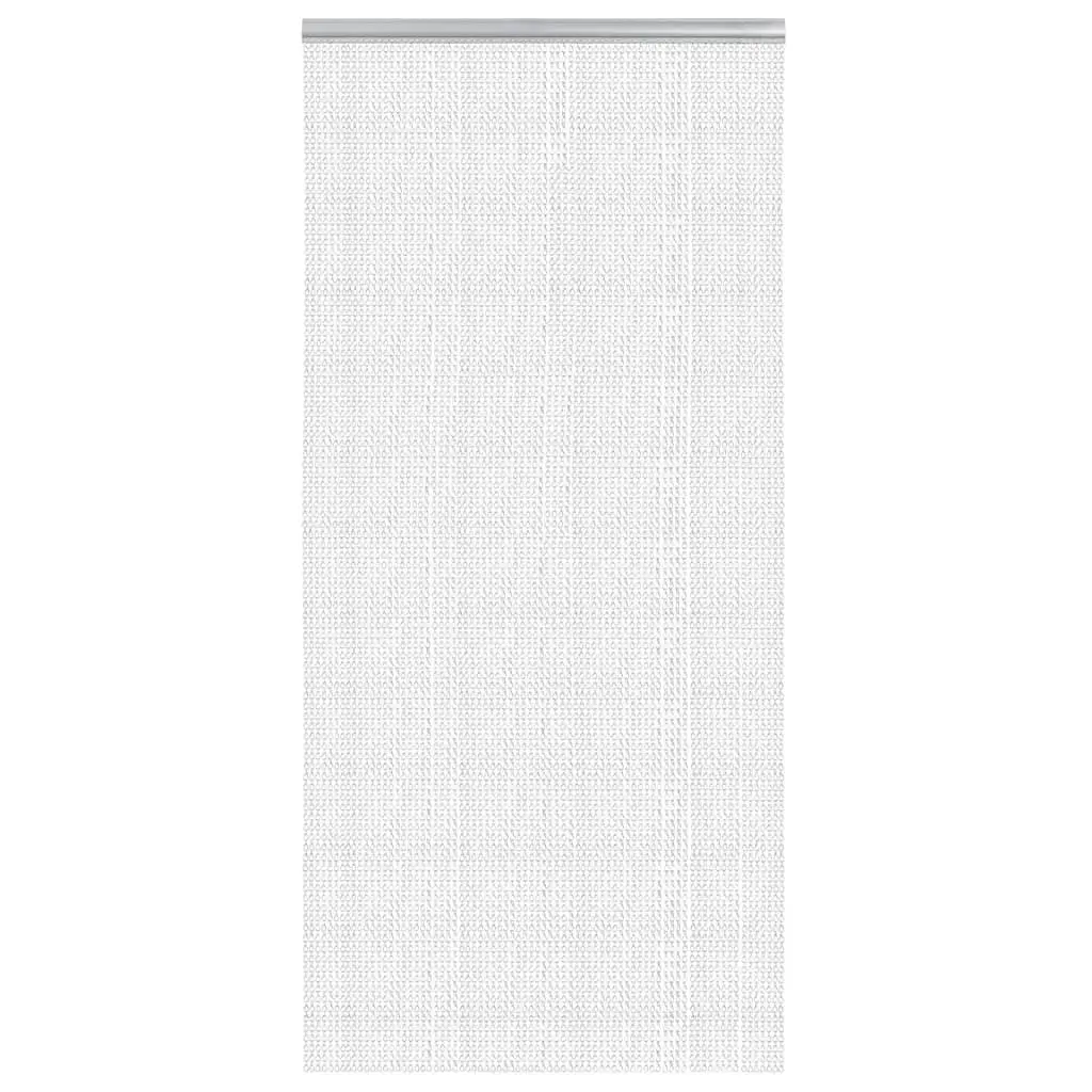 Chain Door Fly Screen Aluminium 100x212 cm Adjustable Silver Insect Barrier Curtain