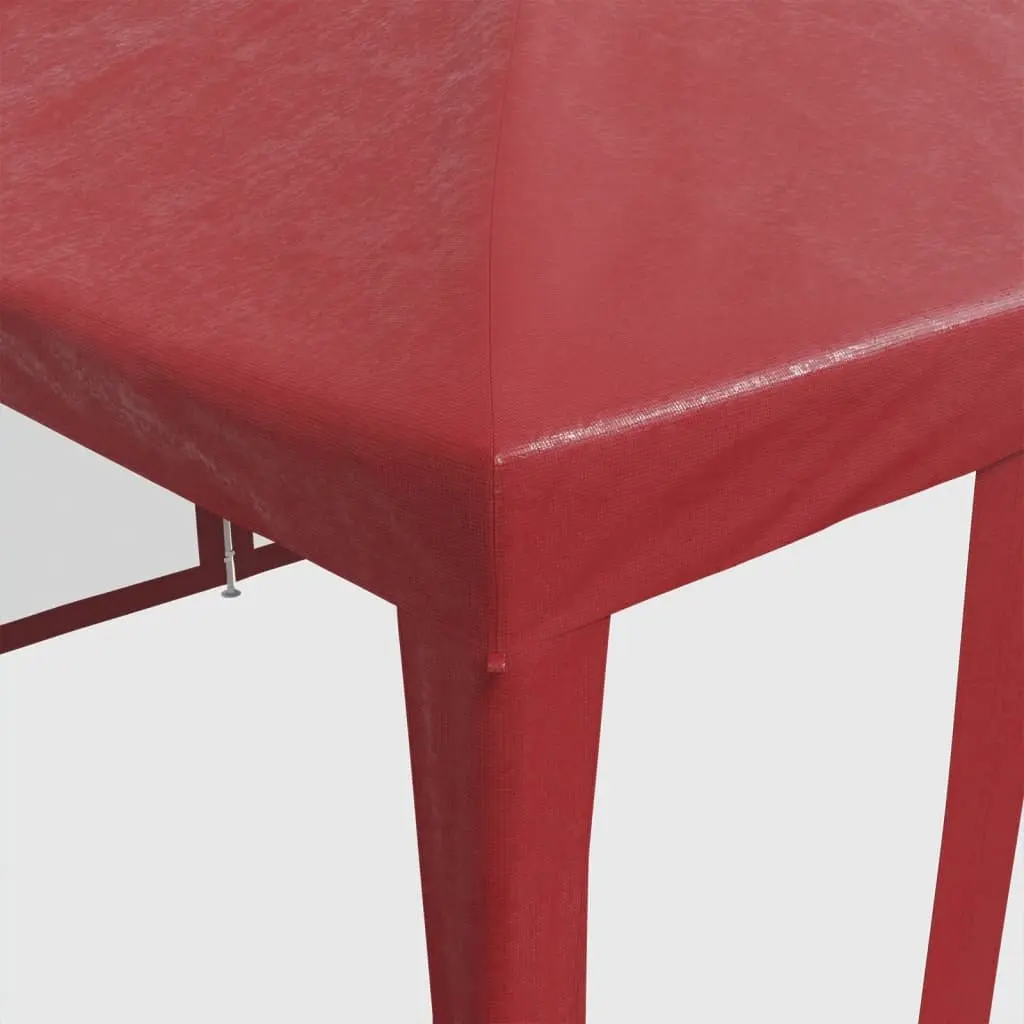 Party Tent Iron Frame 6x4m Red Outdoor Gazebo Canopy with 10 Mesh Sidewalls
