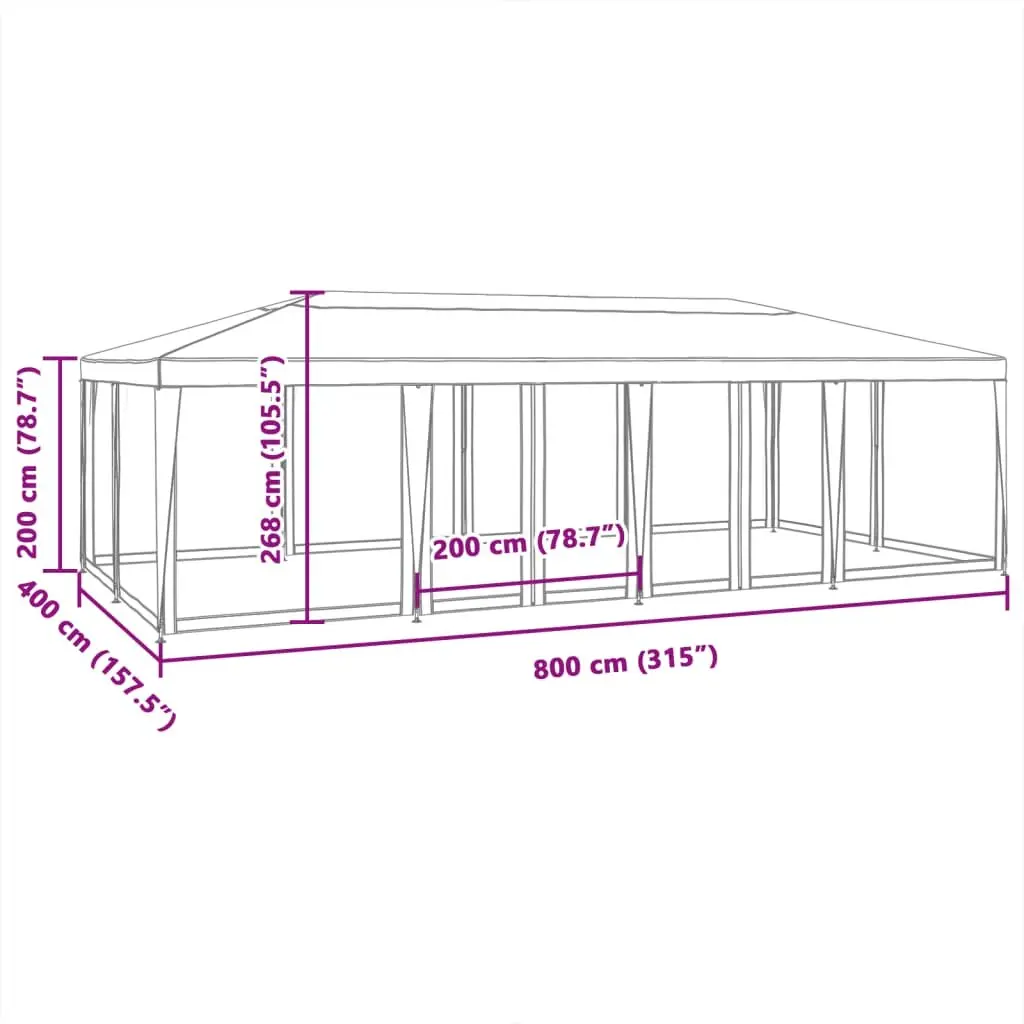 8x4m Tent for Outdoor Events and Gatherings