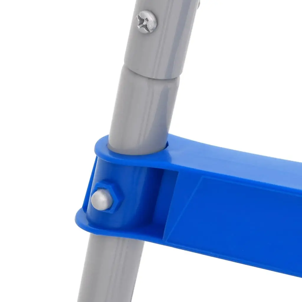 Above Ground Pool Ladder Blue Steel Plastic 84cm Non-Slip Steps