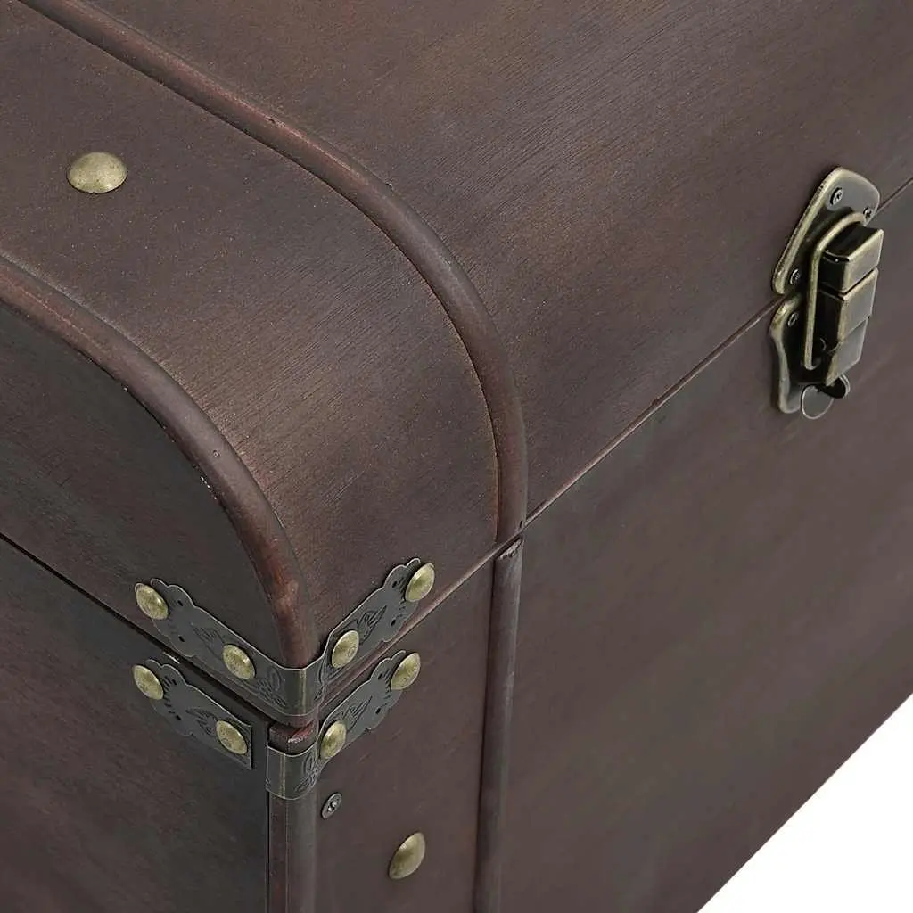 Storage Chest Treasure Box with Latches Brown Plywood Coffee Table Furniture