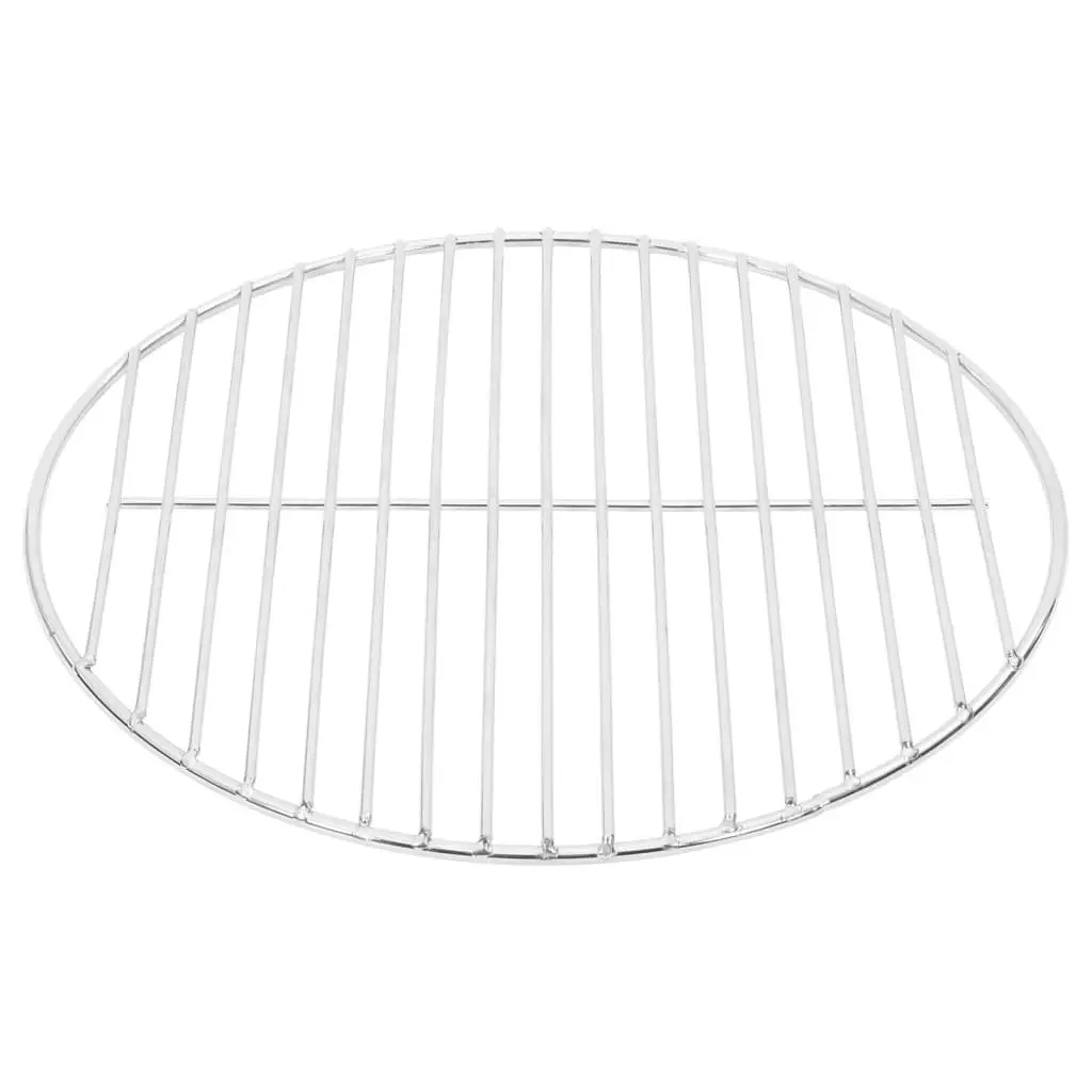 Portable Grill Grate 34.5cm Stainless Steel Round Barbecue Accessory Outdoor Cooking