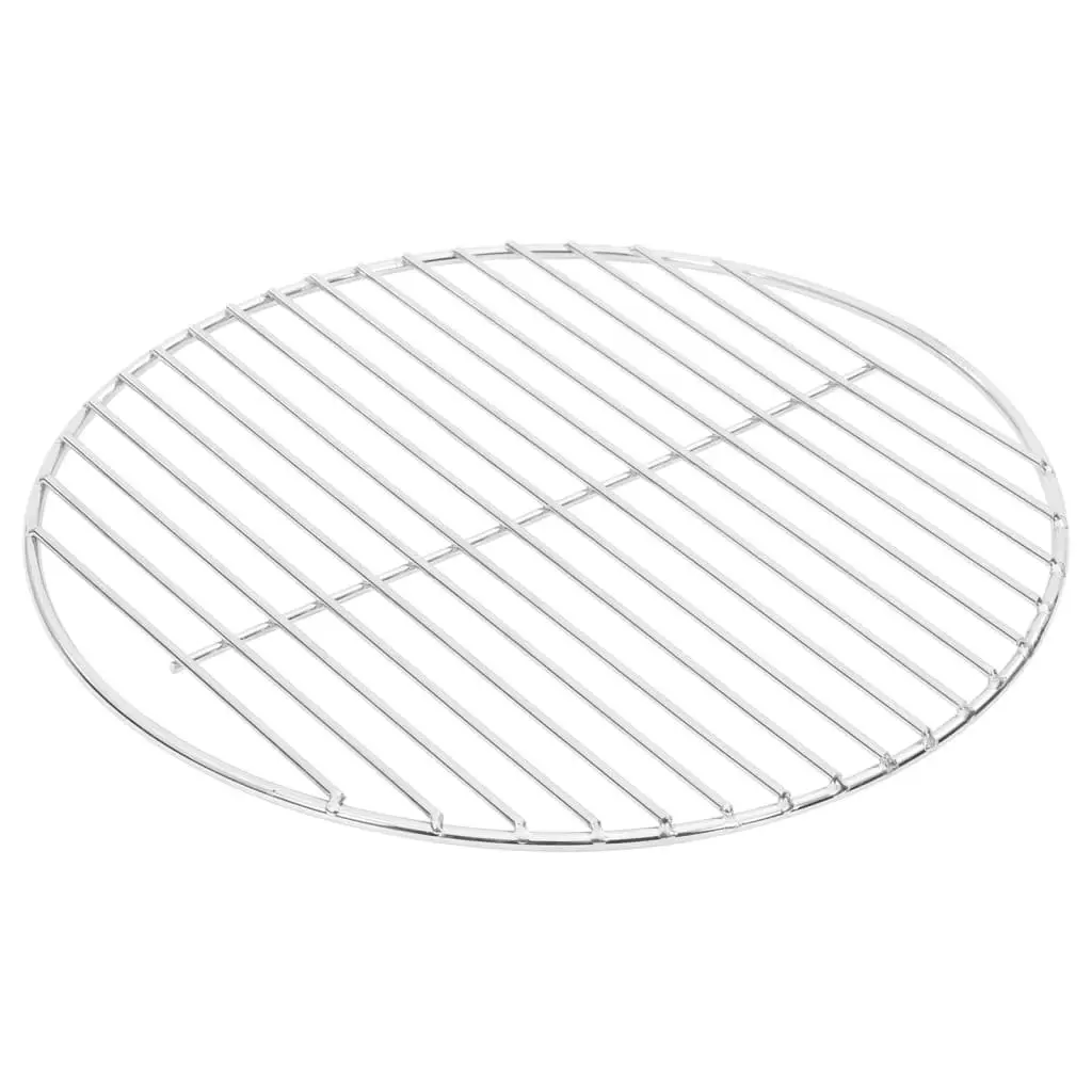Portable Grill Grate 34.5cm Stainless Steel Round Barbecue Accessory Outdoor Cooking