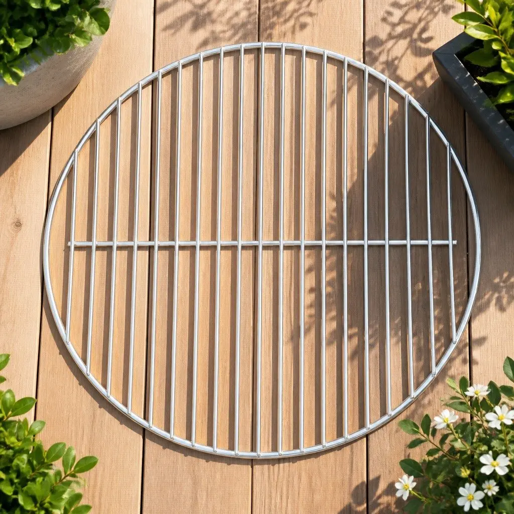 Round Grill Grate 37cm Stainless Steel for Charcoal Kettle Fire Bowl