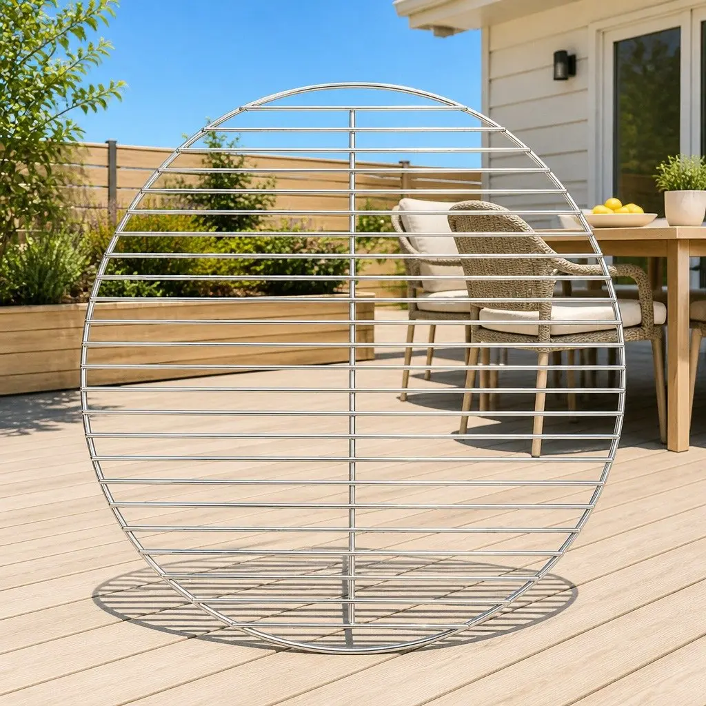 Round Grill Grate 50cm 304 Stainless Steel Portable BBQ Grate for Charcoal Kettle Grills Fire Bowls