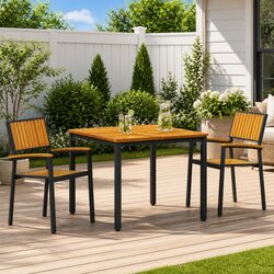 Versatile Stacking Chairs 2 pcs for Your Garden or Patio