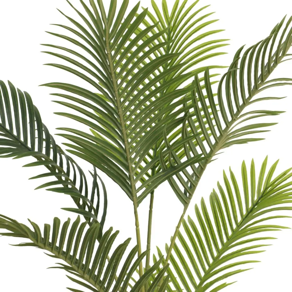 Artificial Palm Tree Indoor Decorative Plant 120cm Green Polypropylene Iron Wire Cement Pot