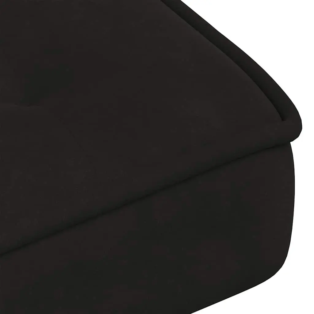 Relaxing Chair Velvet Upholstered Integrated Footrest Black