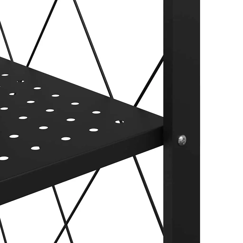 Storage Shelf on Wheels Powder-coated Steel 71x34x88cm Blue