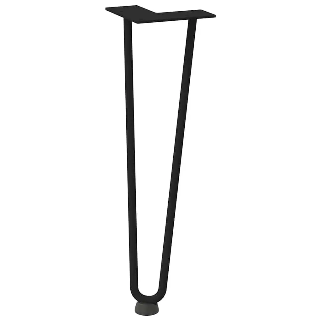 Hairpin Legs Coffee Table 4 pcs Black 42 cm Solid Steel Adjustable Levellers