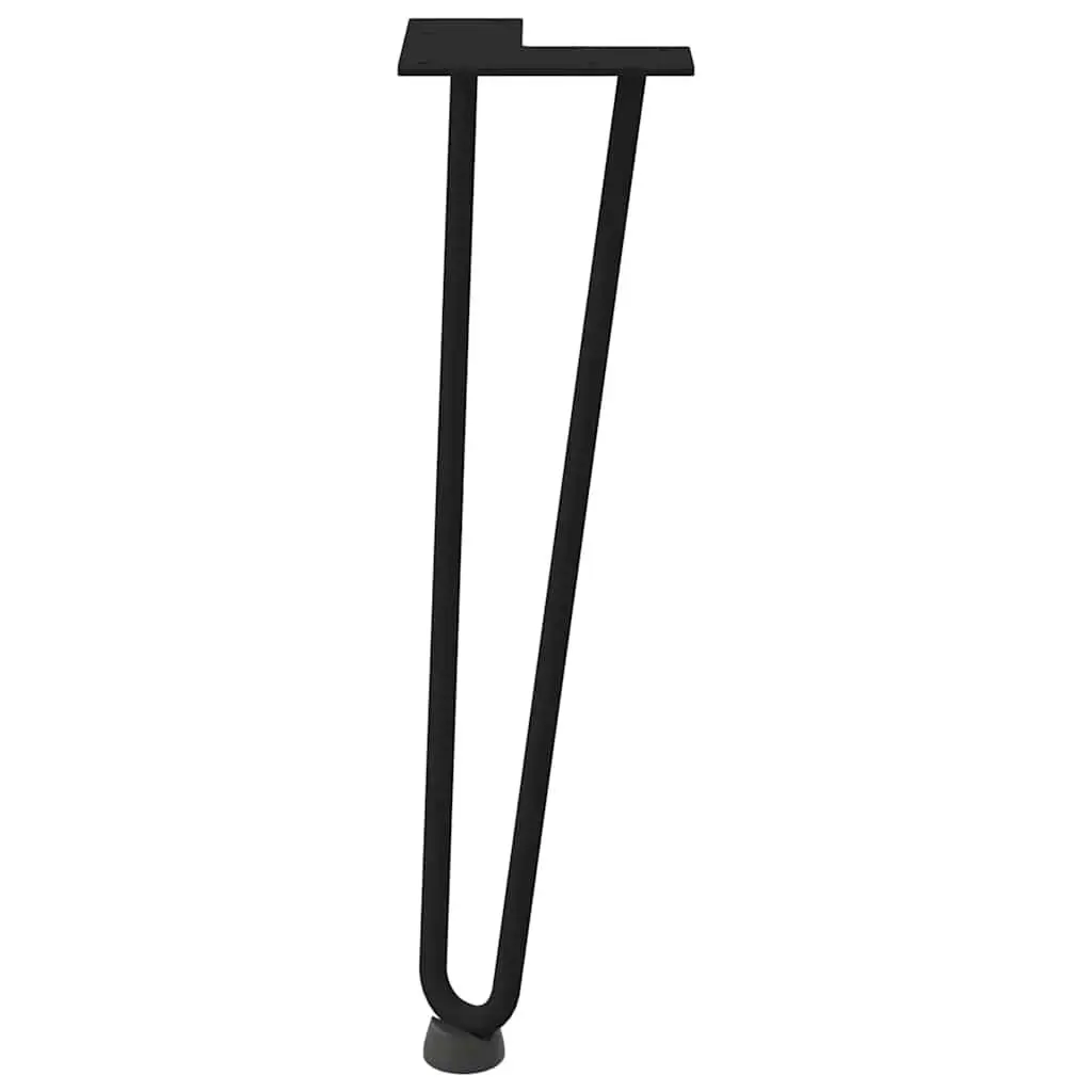 Hairpin Legs Coffee Table 4 pcs Black 42 cm Solid Steel Adjustable Levellers