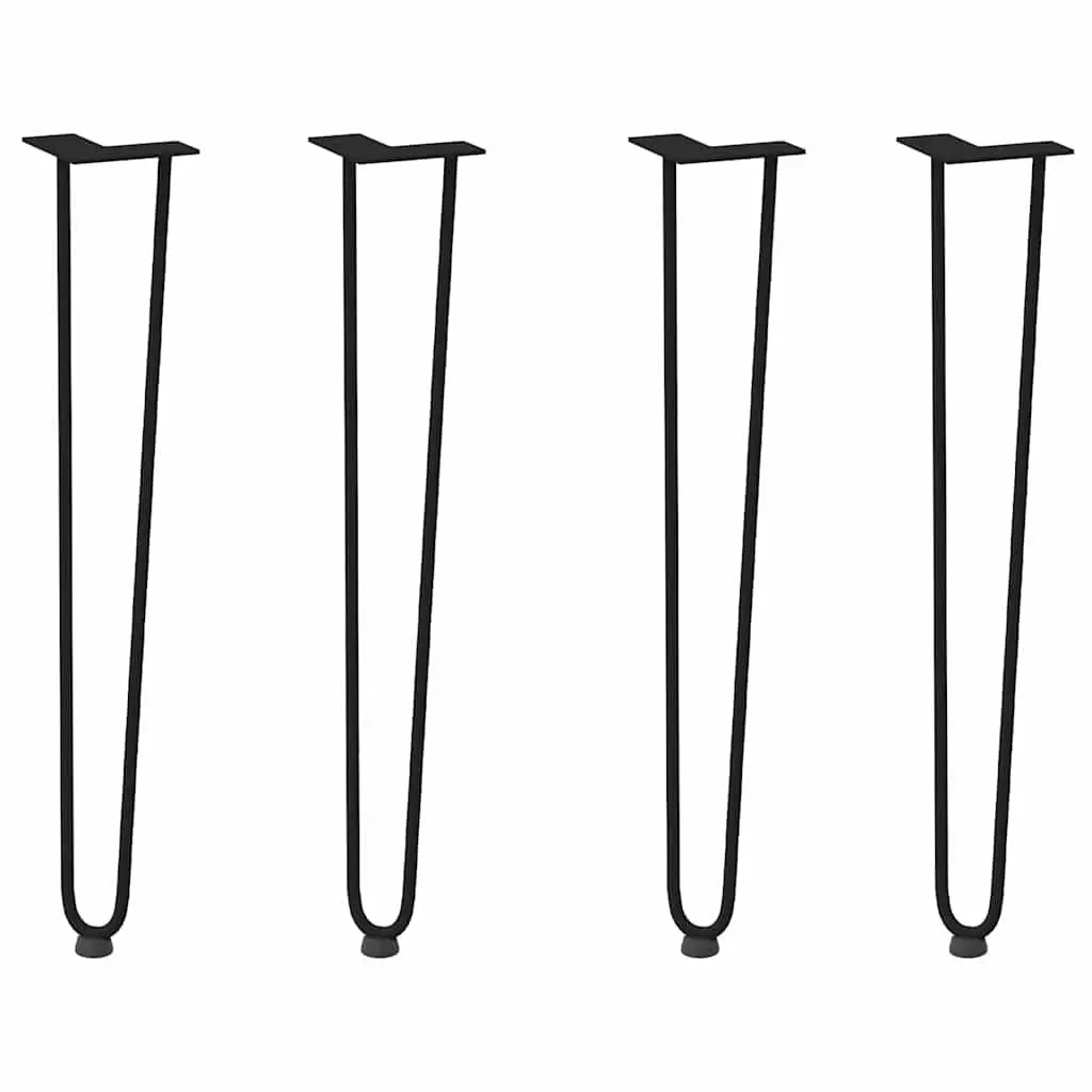 Hairpin Table Legs Steel 72cm Black 4pcs