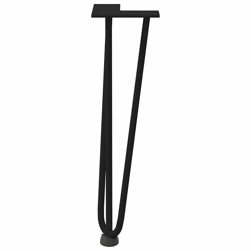 Hairpin Legs Coffee Table Solid Powder-Coated Steel 42 cm Black 4 pcs