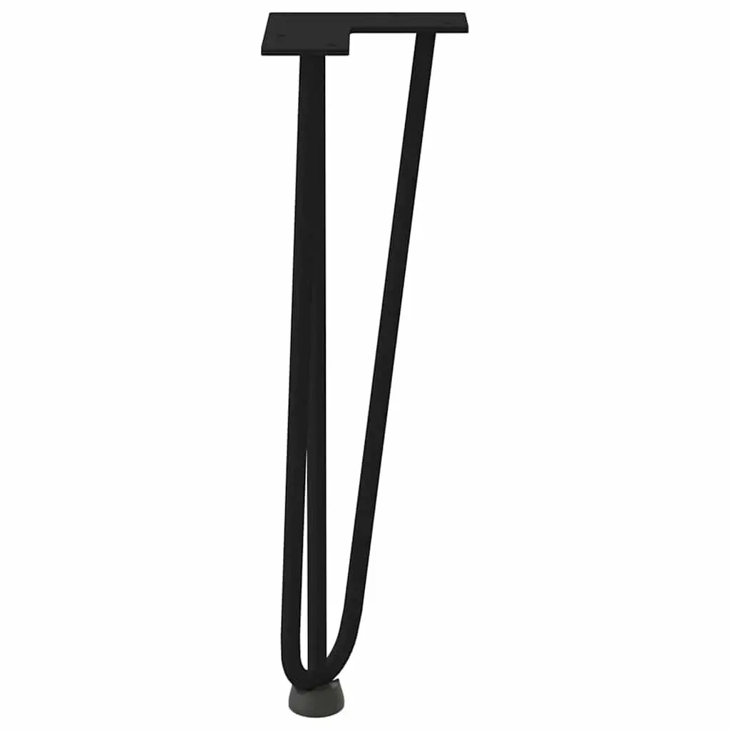 Hairpin Legs Coffee Table Solid Powder-Coated Steel 42 cm Black 4 pcs
