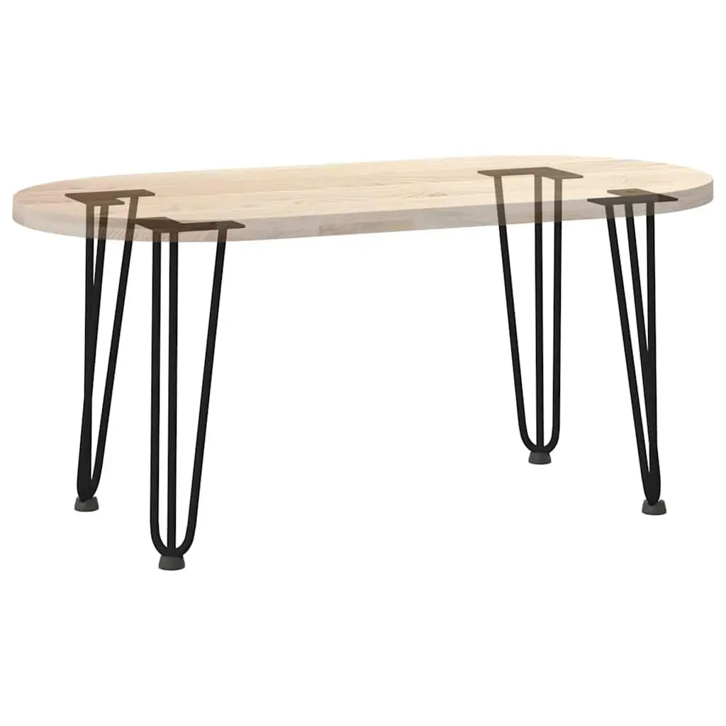 Hairpin Legs Coffee Table Solid Powder-Coated Steel 42 cm Black 4 pcs