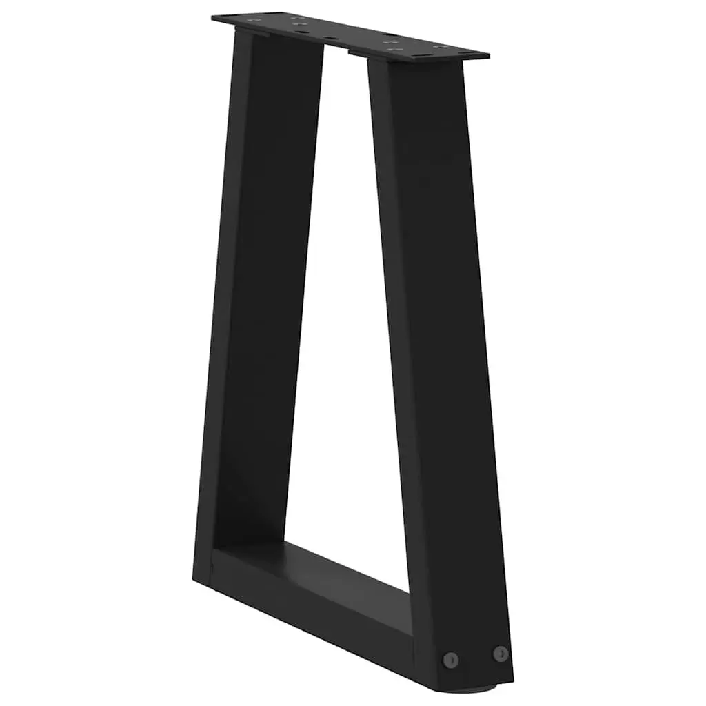 Coffee Table Legs V-Shape Powder-coated Steel 38x42-43.3cm Black
