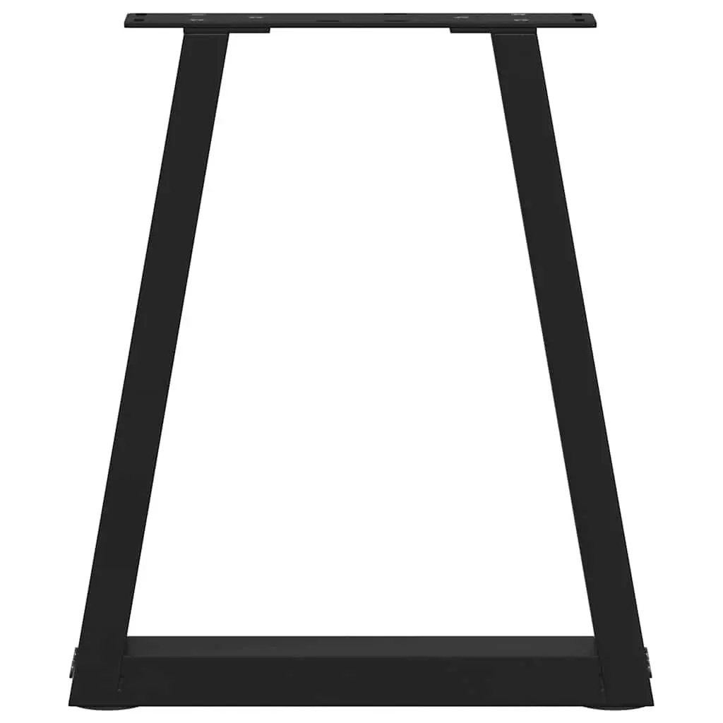 Coffee Table Legs V-Shape Powder-coated Steel 38x42-43.3cm Black