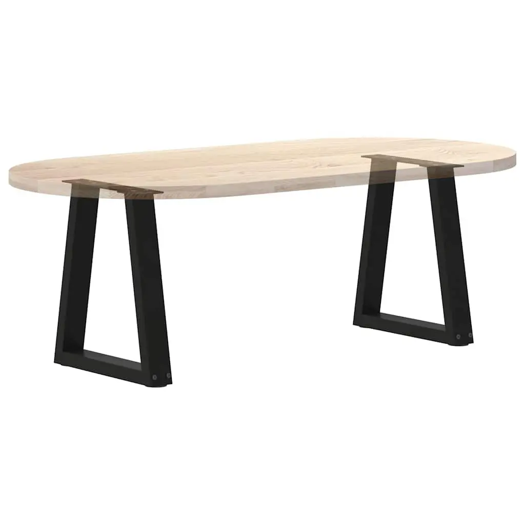 Coffee Table Legs V-Shape Powder-coated Steel 38x42-43.3cm Black