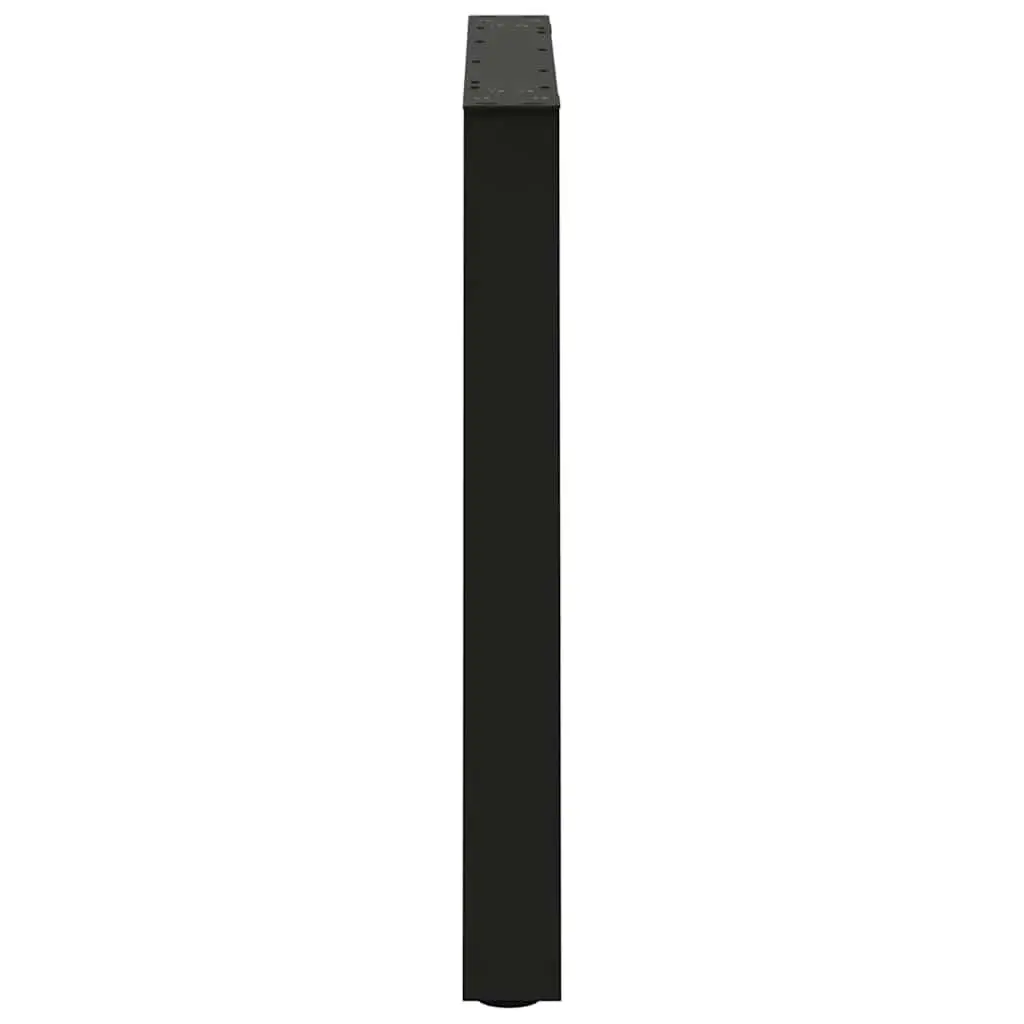 V-Shape Dining Table Legs Adjustable Black Steel 70x72-73.3cm 2pcs