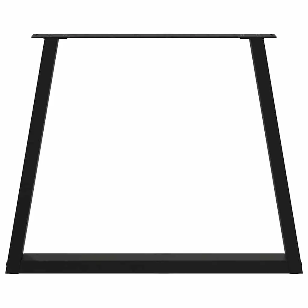 Dining Table Legs V-Shape Powder-coated Steel 80x72-73.3cm Black 2 pcs