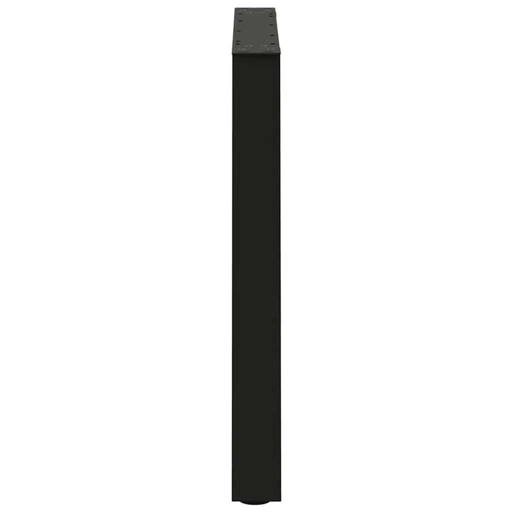 Dining Table Legs V-Shape Powder-coated Steel 80x72-73.3cm Black 2 pcs