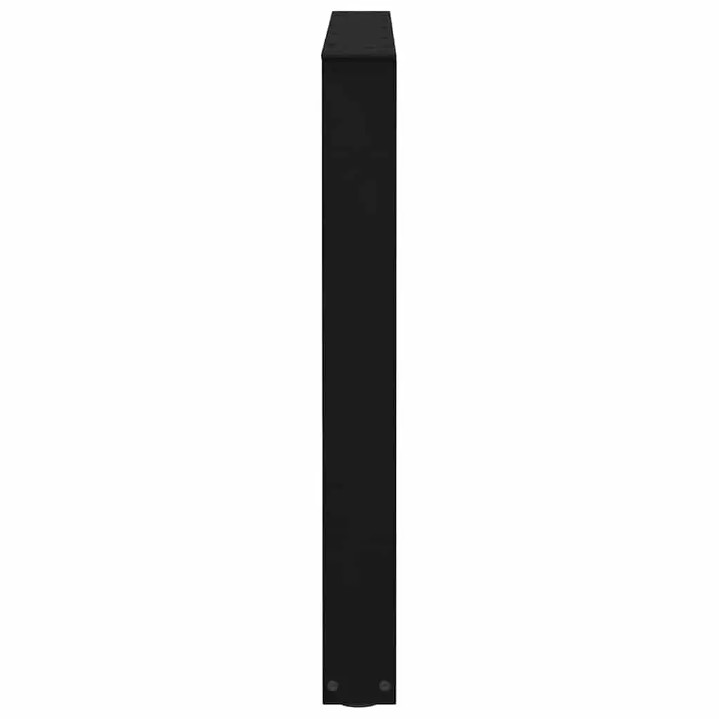 V-Shape Dining Table Legs Pair Powder-coated Steel 80x72-73.3cm Black