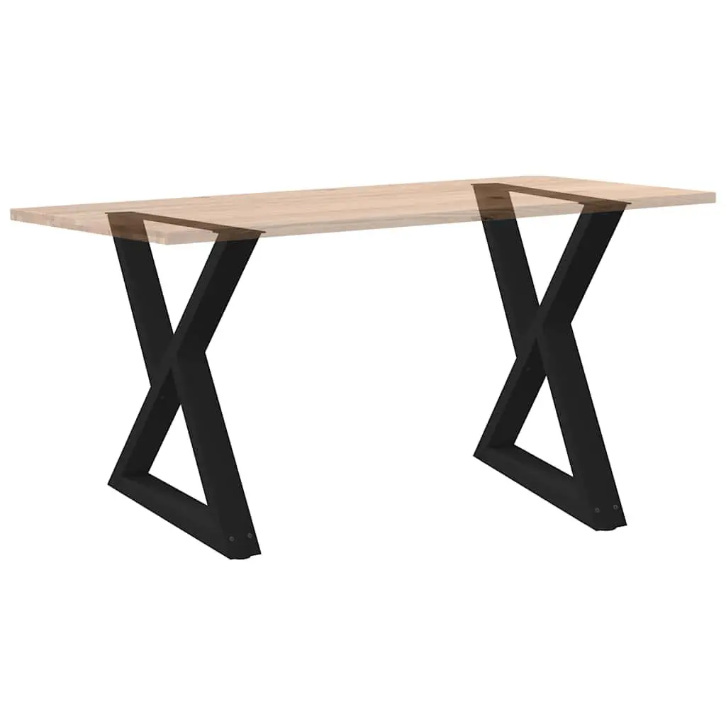 Dining Table Legs Steel Black 70x72-73.3cm with Adjustable Feet Levellers 2 pcs