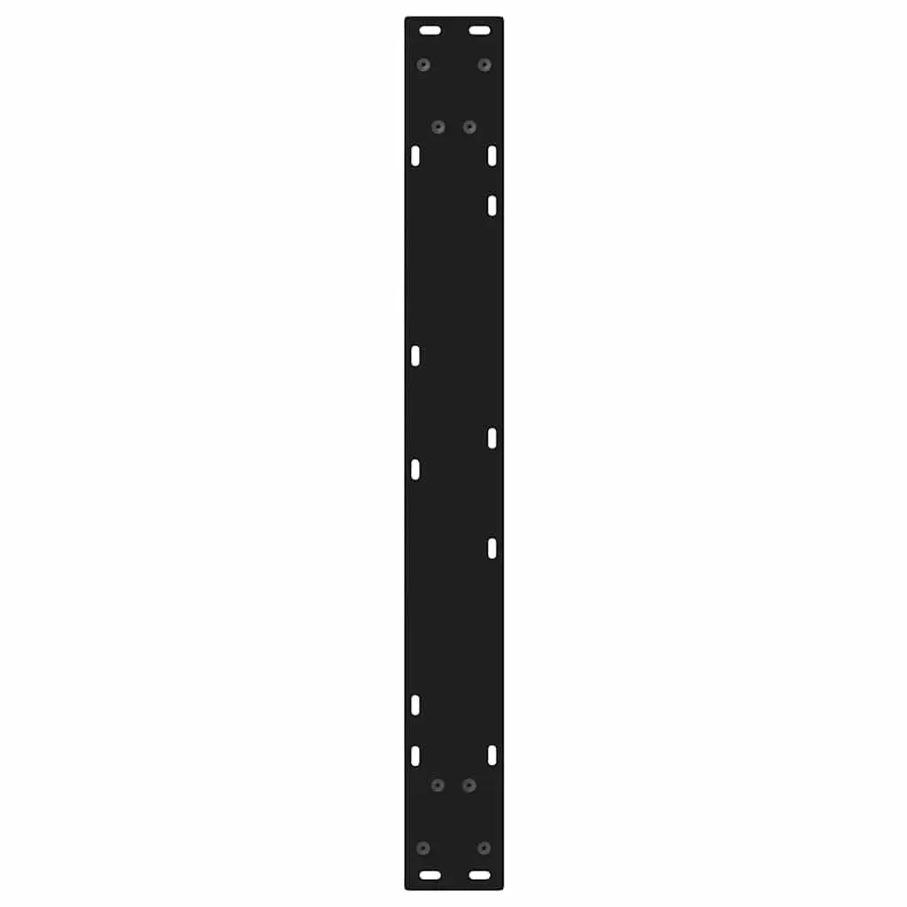 Dining Table Legs 2 pcs Black Steel 80x72-73.3cm Adjustable Levellers