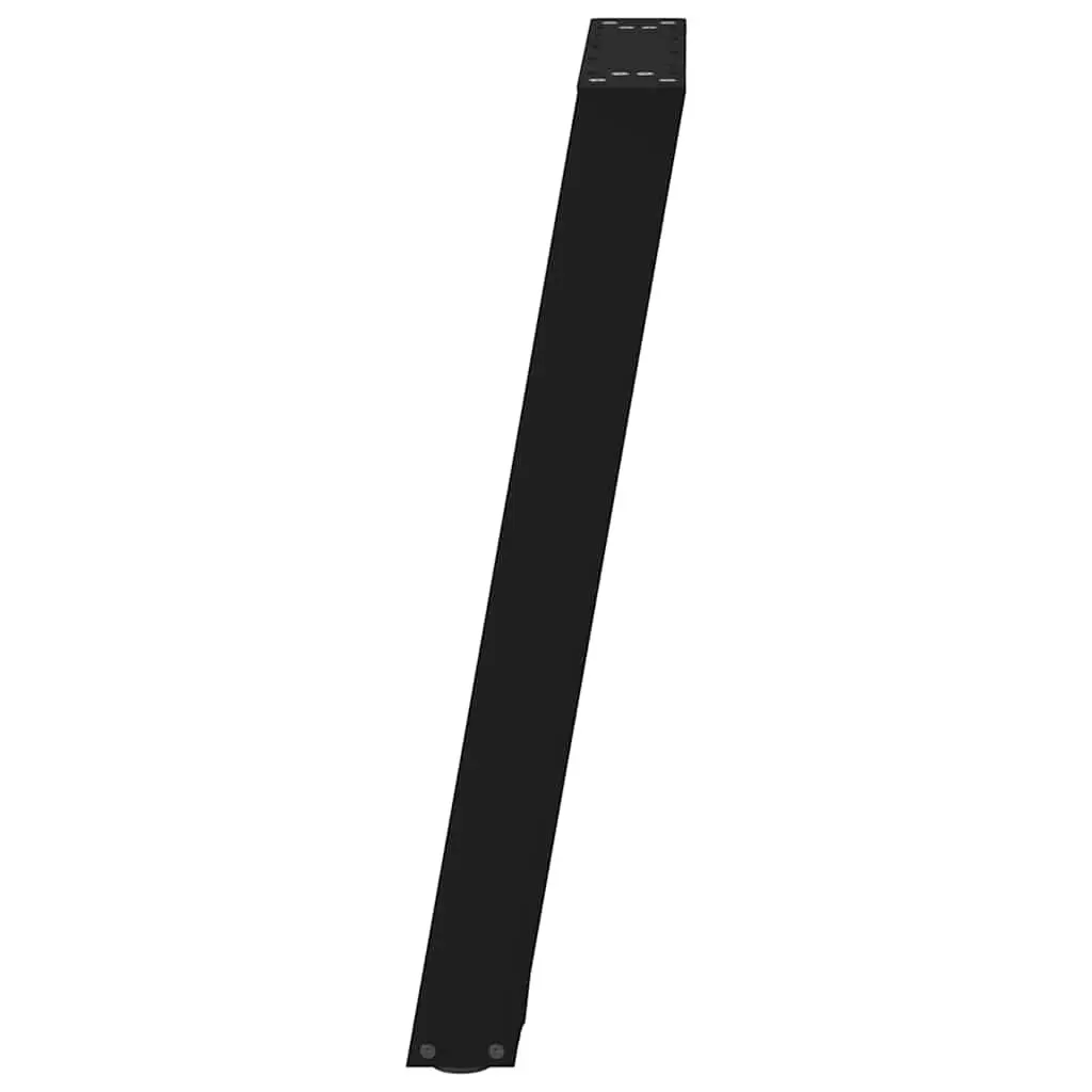 Dining Table Legs U-Shaped Powder-Coated Steel 60x72-73cm Black Set of 2