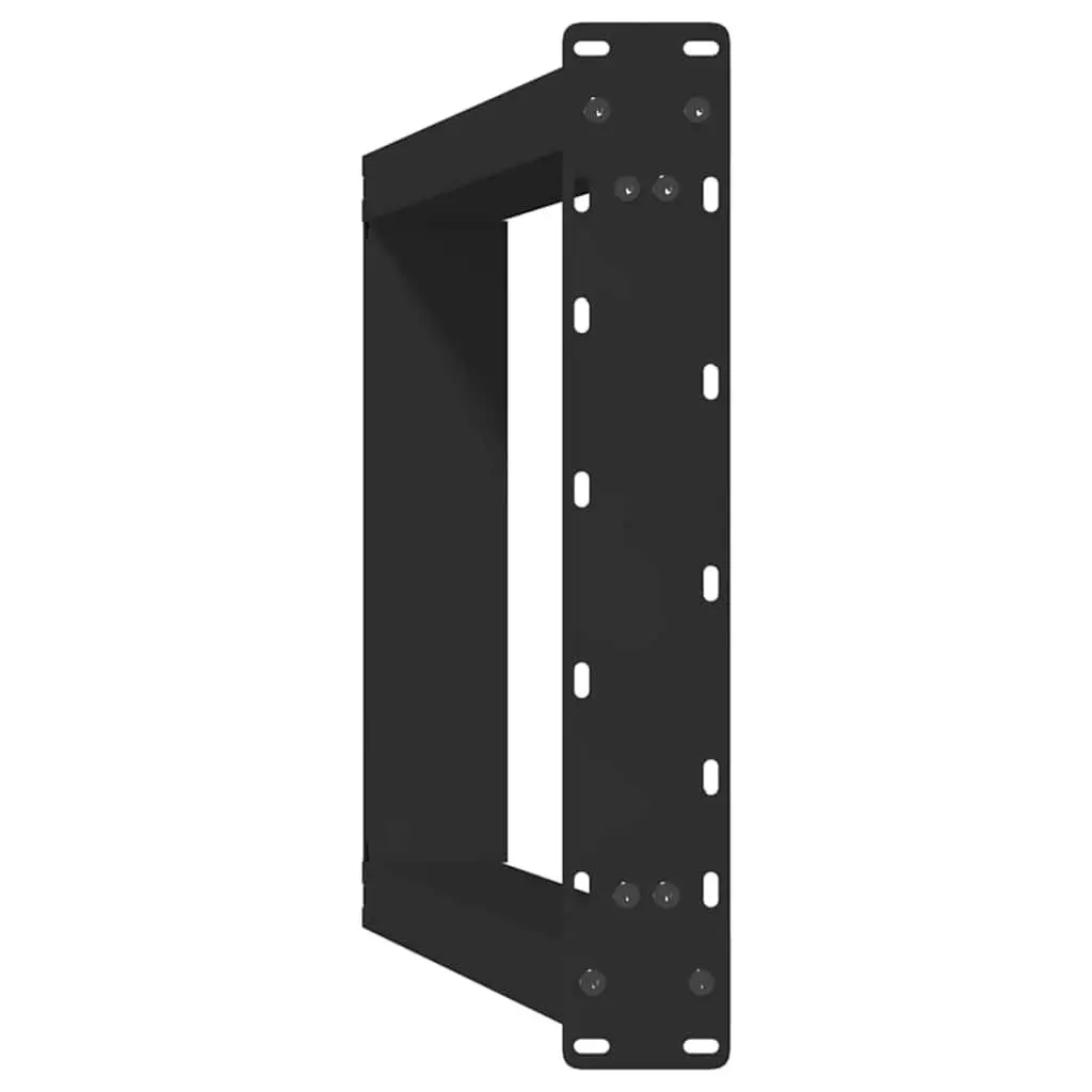 Dining Table Legs U-Shaped Powder-Coated Steel 60x72-73cm Black Set of 2