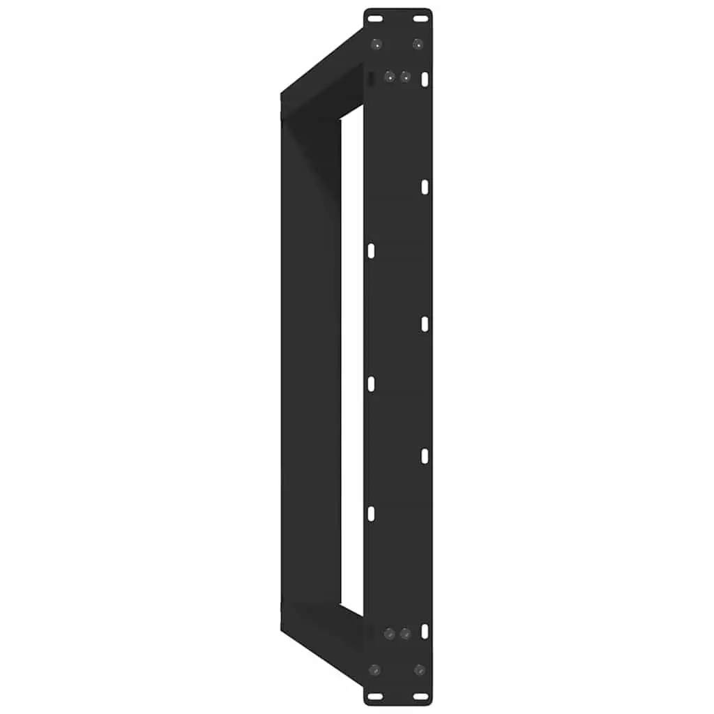 Dining Table Legs U-Shaped Powder-Coated Steel 70x72-73cm Black 2 pcs