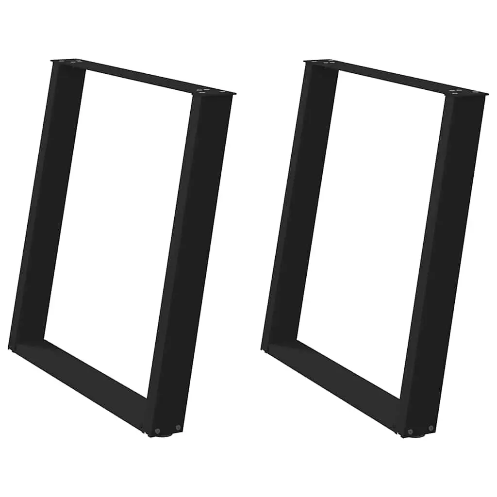 Black U-Shaped Dining Table Legs for Home Use