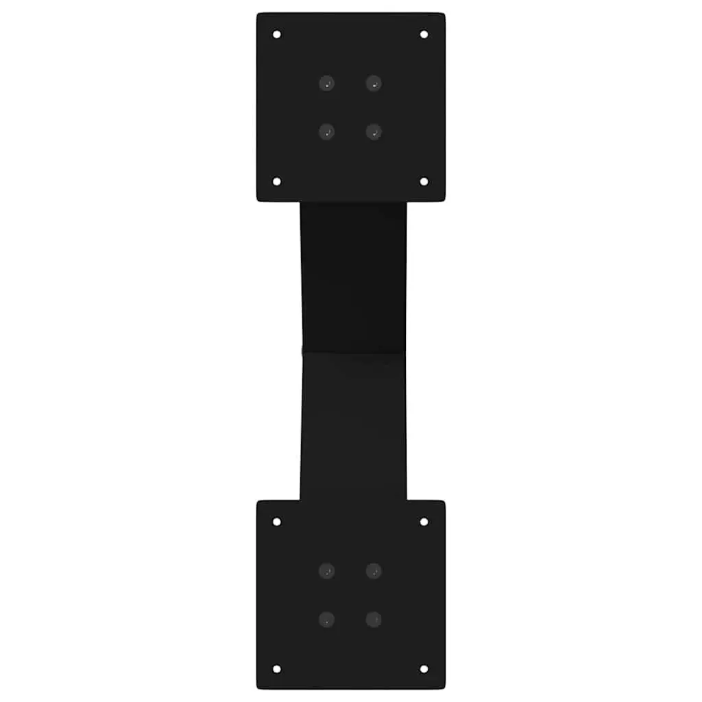 Dining Table Legs Steel Support Black X-Shaped 60x72cm 2 Pieces