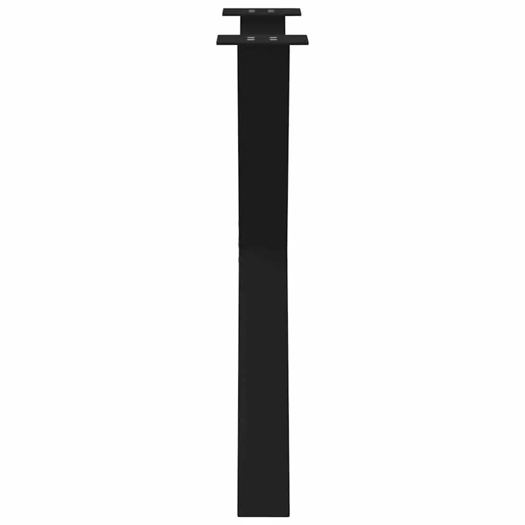 X-Shaped Dining Table Legs Steel 2 pcs Black Adjustable Feet Heavy Duty Support