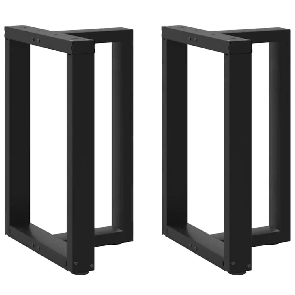 Dining Table Legs T-Shaped Black Powder-Coated Steel Adjustable 60 x 35 x 72-73 cm 2pcs