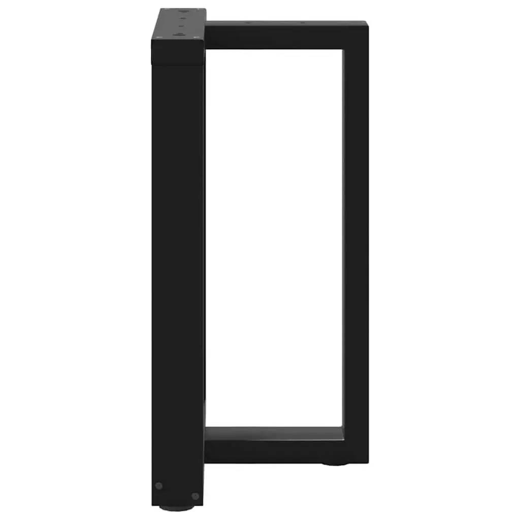 Dining Table Legs T-Shaped Black Powder-Coated Steel Adjustable 60 x 35 x 72-73 cm 2pcs