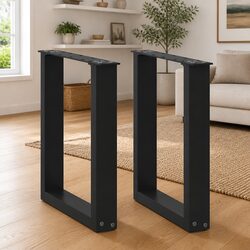 Practical Coffee Table Legs in Black Steel - 2 pcs