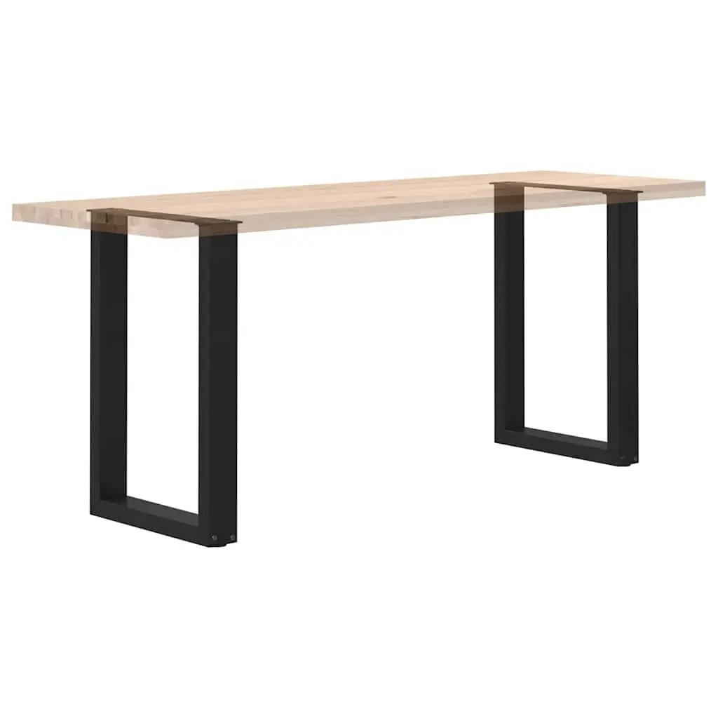 Dining Table Legs U-Shaped Steel Black 50x72-73cm Support Frame Pair