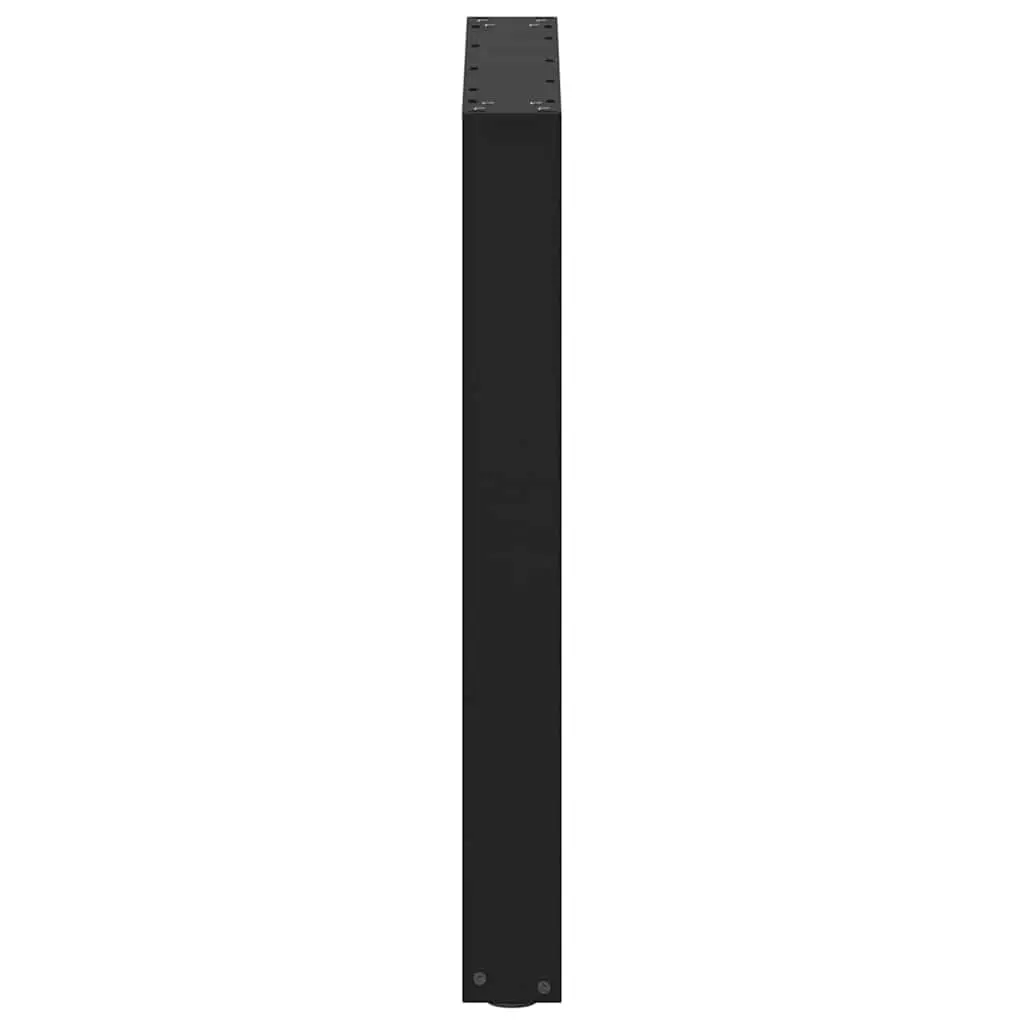 Dining Table Legs U-Shaped Powder-Coated Steel Black 60x72-73cm Adjustable Levelers Pack of 2