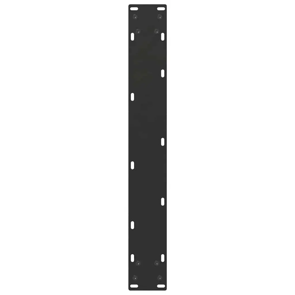 Dining Table Legs U-Shaped Powder-Coated Steel Black 60x72-73cm Adjustable Levelers Pack of 2