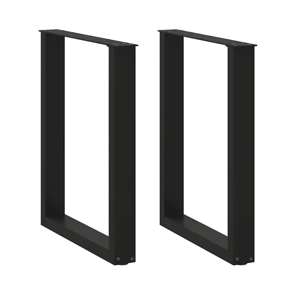 Black U-Shaped Dining Table Legs, 70x72-73cm